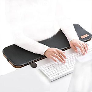 FUZADEL Ergonomics Desk Extender Under Desk Keyboard Tray Clamp On &amp; Mouse Pad,