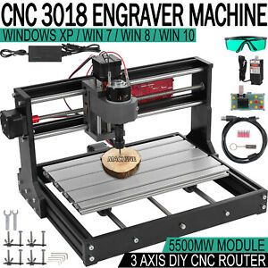 CNC 3018 PRO Router Kit 3 Axis GRBL Control PCB Milling Machine W/ 5500mw Laser