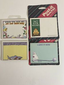 Lot Of Vintage Post-it Notes Garfield Funny Cute Oatmeal Studios Sticky Notes