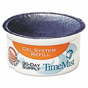 Timemist Gel Cup Refills, Citrus Slice, 2.75&#034; Dia Cup, 12/Carton 1043744 1043744