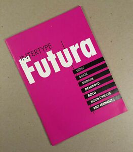 1950 Intertype Corp. FUTURA FAMILY Typeface Type Font Specimen Book, 40 Pages