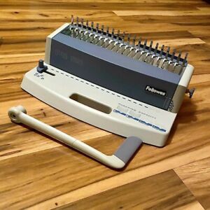 Fellowes PB-55 Comb Binding Machine with 2 Sets of Brand New White Combs