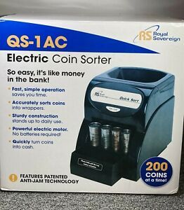 Royal Sovereign Quick Sort Coin Sorter Counter Machine QS-1AC Tested &amp; Working!