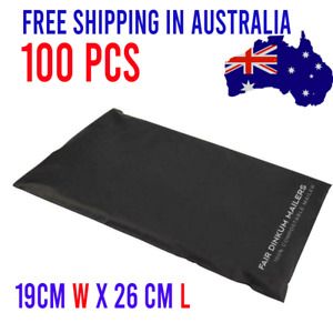 Compostable Mailer Small Mailing Bags Satchels Strong Durable Black Poly 100 pcs