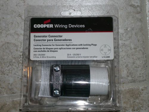 Cooper Wiring Devices Generator Connector L14-20R  3-Pole 4-Wire 20A-125/250V