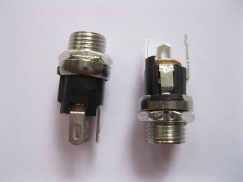 40 pcs DC Power Jack Screw Type Pin 2.0mm DC025 L 21mm