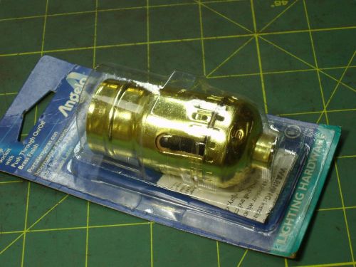 ANGELO PUSH THROUGH ON/OFF BRASS LAMP SOCKET P/N 70410 #51407