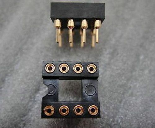 GOLD DIP DIP8 8-Pin 2.54 IC SOCKET PANEL ADAPTER Square shape SWAP 10mmx10mm,G8S