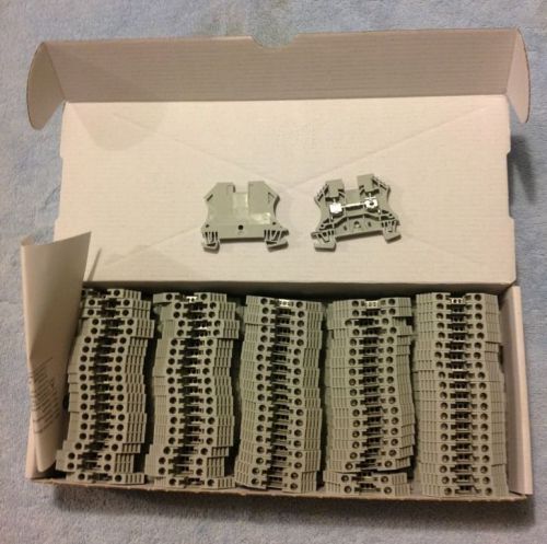 Allen-bradley 1492-j4, feed thru screw terminal block, 4mm, gray box of 100 pcs for sale