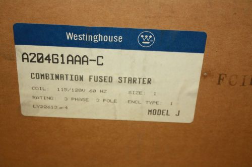 Westinghouse combination fused starter sz 1 a204g1aaa-c for sale