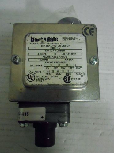 Barksdale e1h-h15  econ-o-trol pressure switch for sale
