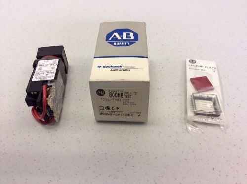 Allen bradley 800mb-cpt16rk push to test pilot light series a red lens 60/50 for sale