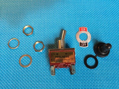 Toggle switch waterproof cap 12mm dpst ac / dc 15a @ 250v motor  / machinery for sale