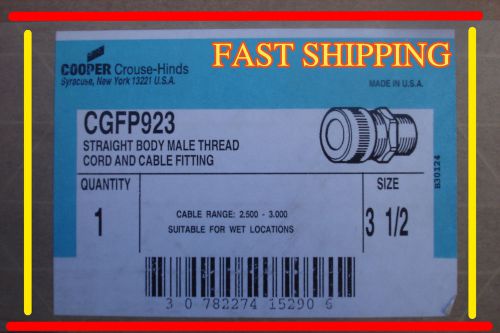 CROUSE HINDS CGFP923 3-1/2&#034; NPT CABLE CORD GRIP 2.5-3&#034; MALE BODY  / / /