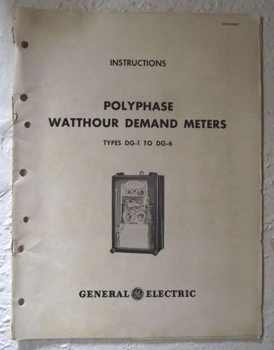 VTG CATALOG BROCHURE GENERAL ELECTRIC WATTHOUR ELECTRICITY METERS USA 1947