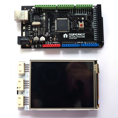 Freematics 3.2? TFT LCD Touch Screen Shield + Arduino MEGA 2560 + 8GB microSD