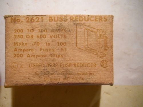 Buss No. 2621 Reducer 200 AMP TO 100 AMP - NEW