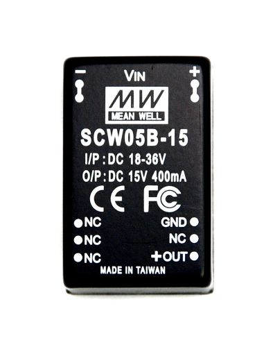 10pc SCW05B-15 DC to DC Converter Vin=24V Vout=15V Iout=400mA Pout=6W Mean Well