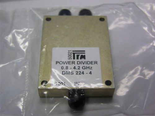 Trm microwave dms 224-4 .8-4.2ghz 2-way power divider and combiner for sale