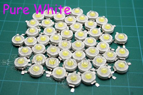 10pieces pure white 3w 180~200lm chip bulb high power led beads 6500k 45mil lamp for sale