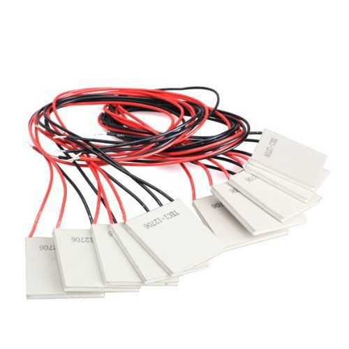 NEW Vktech 10Pcs TEC1-12706 Thermoelectric Cooler Heat Sink Cooling Peltier 12V