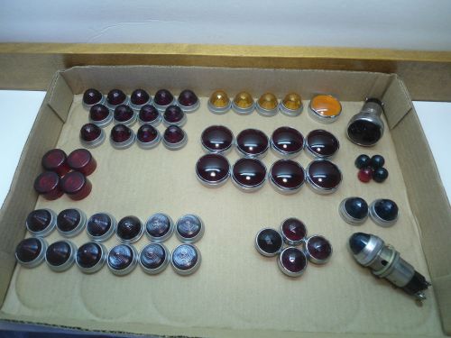 HUGE LOT Industrial Indicator Light Covers-Reflectors Steam Punk-- Autos-Cycles
