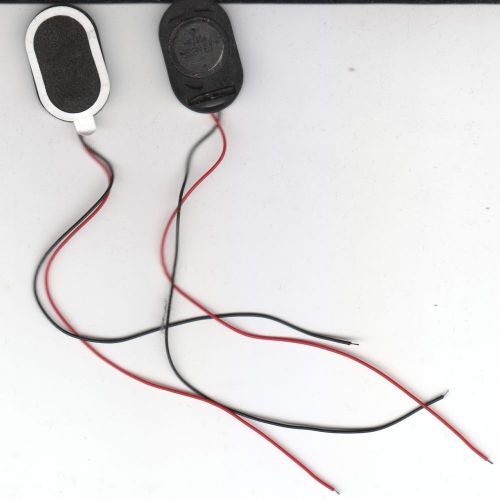 2pcs Thin Oval  Speakers 8 ohm 1w 24mm x 15mm x 4mm DIY Arduino Tablet Repair.