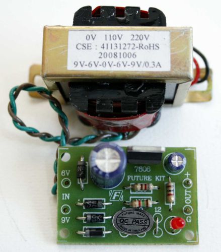 Ac/dc 110vac / 220vac regulator power supply dc 6v-9v-12v 300ma assembled kit for sale