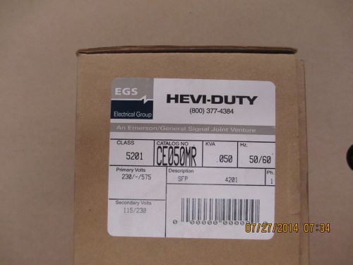 Sola/hevv-duty transformer p/n ce050mr for sale