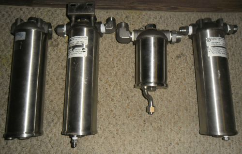 Lot of 4 united filtration 316ss onstream filter housings 820ss4vp for sale