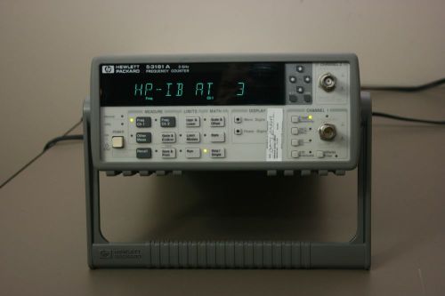 HP Agilent 53181A Frequency Counter, opt 010 030, Calibrated with Warranty