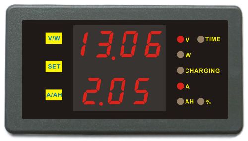 DC 120V 200A Volt Amp Combo Meter Battery Charge Discharge Indicator With Shunt