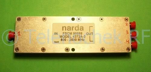 Narda 4372a-3, 3 way power divider combiner, splitter, 800-2500 mhz, 0.8-2.5 ghz for sale