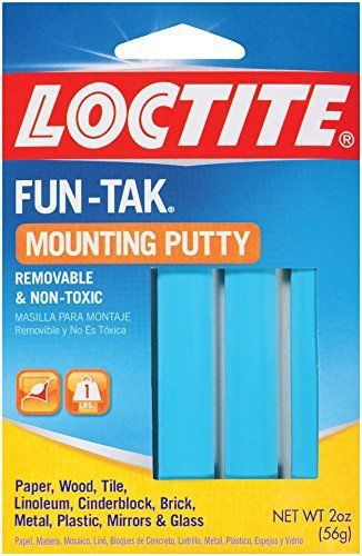 Loctite Fun-Tak Mounting Putty Removable &amp; Non-Toxic Net Wt 2oz - Qty 2 Pack
