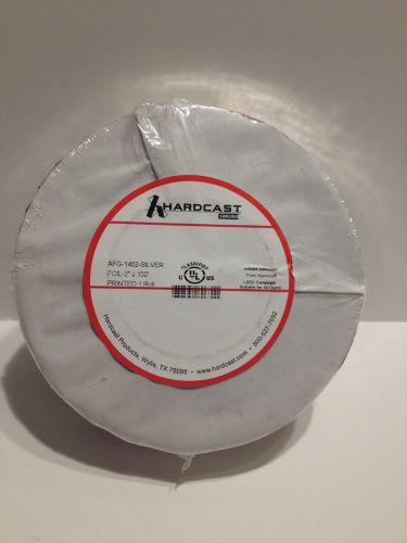 NEW 8 Rolls Hardcast Carlisle AFG-1402-Silver Foil Sealant Tape 2&#034; x100&#039; Printed