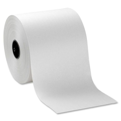 New ! 6PK SofPull GEP26910 Hardwound Roll Paper Towels, Nonperforated, White,