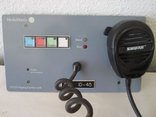 Mediamatrix pcu3 paging control unit with microphone for sale