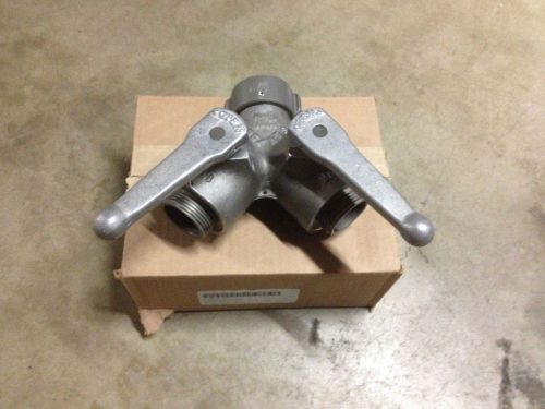 New gated wye firefighting fss valve 1 1/2 &#034; f to 2 - 1 1/2 &#034;  m nh wildfire for sale
