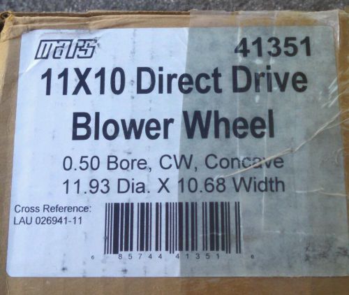 Mars 11x10 Direct Drive Blower Wheel .50 Bore CW Concave Model 41351      (652H)