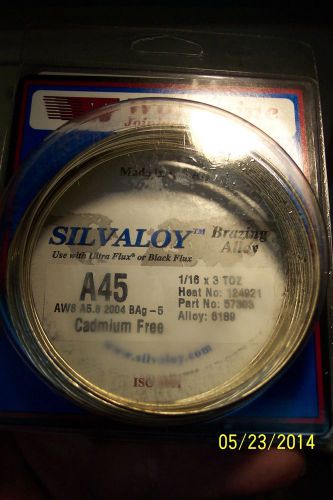 WOLVERINE SILVALOY A45 45% SILVER BRAZING ALLOY 3 TROY OUNCES 3T.O. NEW SEALED