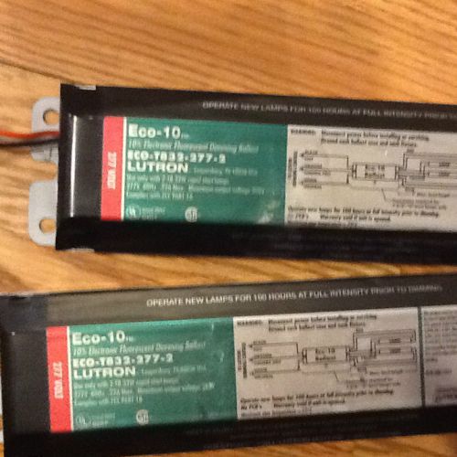 Lot of 2 discontinued lutron dimming ballast eco-10 eco-t832-277-2 for sale