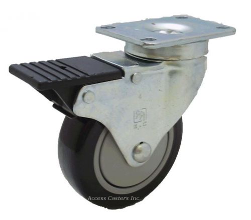 4p28pb 4&#034; swivel caster with total lock brake, polyurethane wheel, 265 lb. cap. for sale