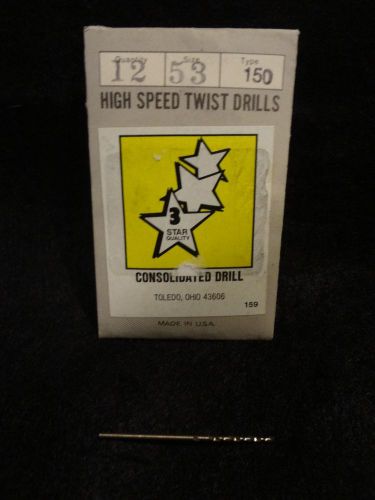 #53Jobber Length Cobalt Drill Bit-Consolidated Toledo Drill-USA-NEW sold by each