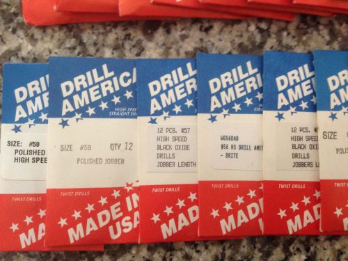 708 pcs USA (#1 to #59) HS Jobber drill bit - Made in USA - New