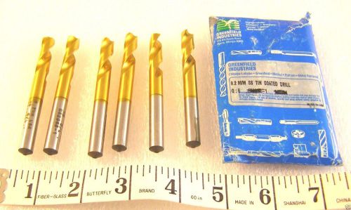 8.2 mm screw machine gold drill bits qty:6 greenfield gtd q82068 ((ddtop for sale