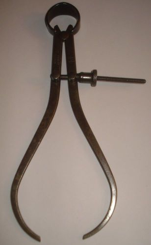 VINTAGE 6 IN SPRING-TYPE OUTSIDE CALIPERS BY UNION CALIPER CO. SOLID NUT