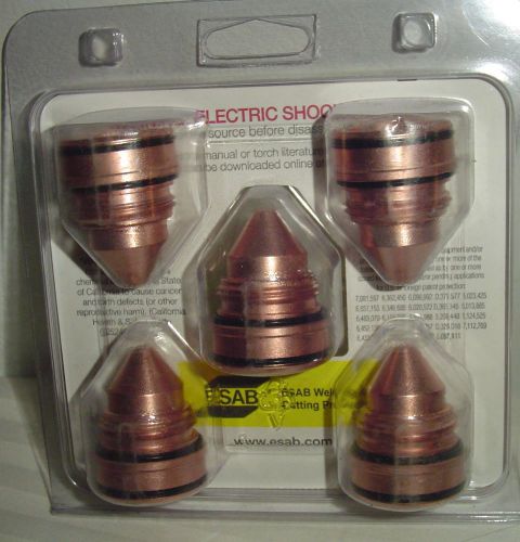 Qty (5) esab 0558006018 1.800 mm 130 amp nozzles for pt-36 plasmarc plasma torch for sale