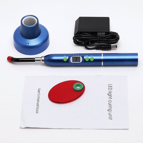 New dental cordless wireless led curing light lamp 1400mw blue ray d2 blue for sale