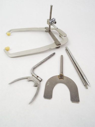 Whip mix dental lab precision occlusion facebow w/ 2 biteforks &amp; 2 incisal pins for sale