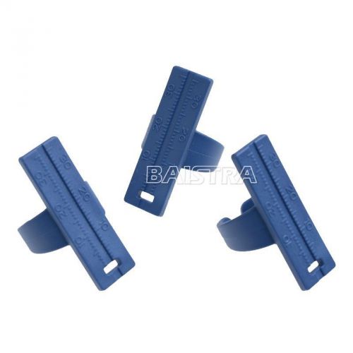 3pcs New Dental Endo Instruments Plastic Finger Rulers Span Measure Scale Blue